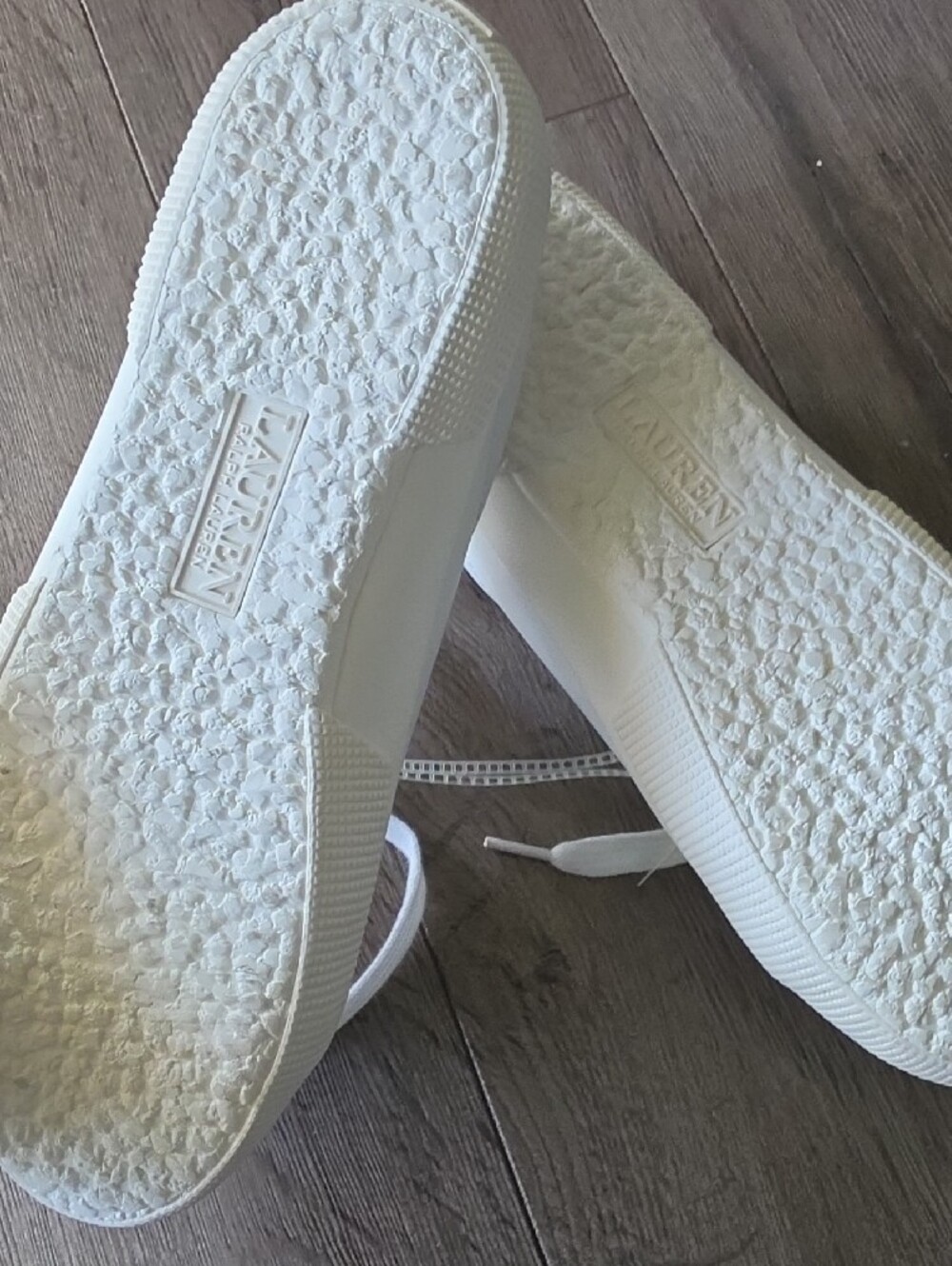Lauren Ralph Lauren White Leather Sneakers - Picture 8 of 8